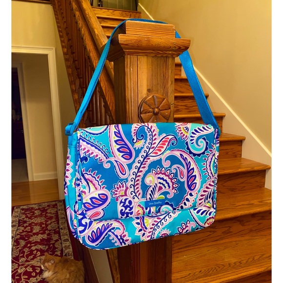 Vera Bradley Lighten Up Messenger Bag Waikiki Blue - Picture 2 of 11